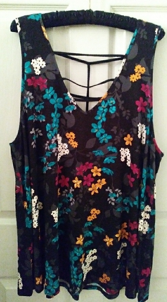 Torrid Super Soft Knits Floral Caged Baby Doll 3x